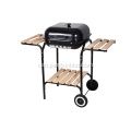 18&quot; Square Charcoal Grill nga adunay Side Shelves